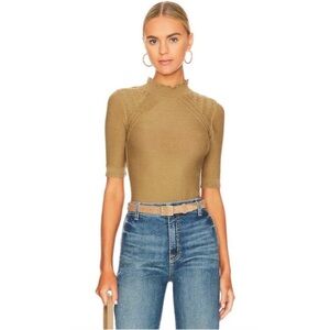 Intimately Free People Winter Warmer Solid Bodysuit in Tropical Nut Size Medium